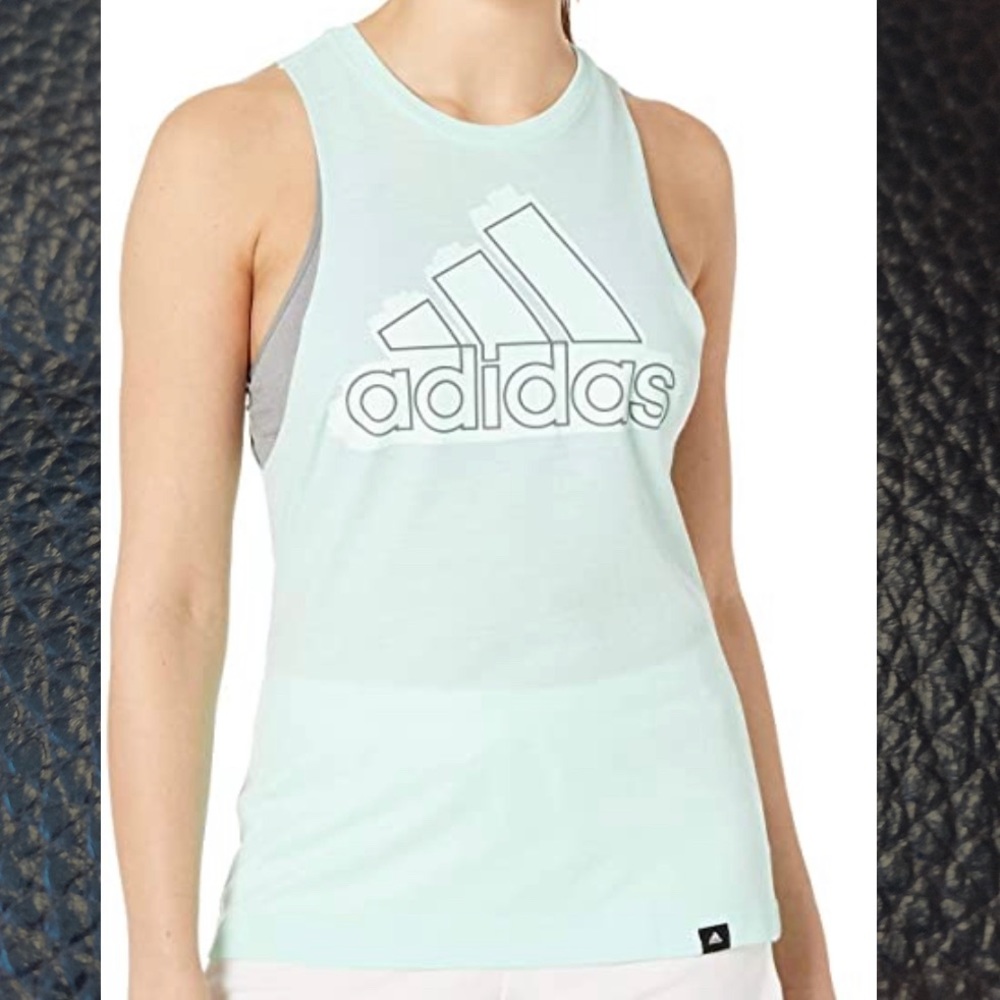 🌸2 FOR $10🌸 Large mint Adidas Muscle Tank
